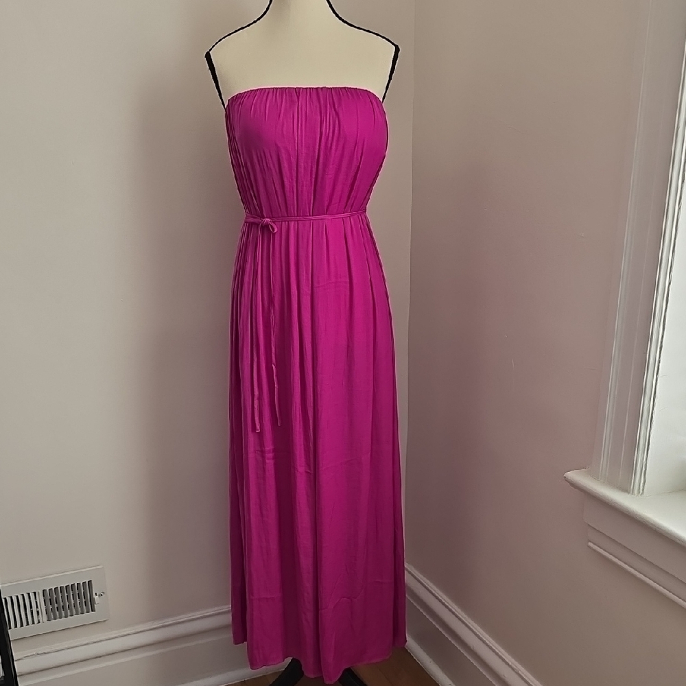 NWT Soma Weekend Magenta Strapless Dress Size Med